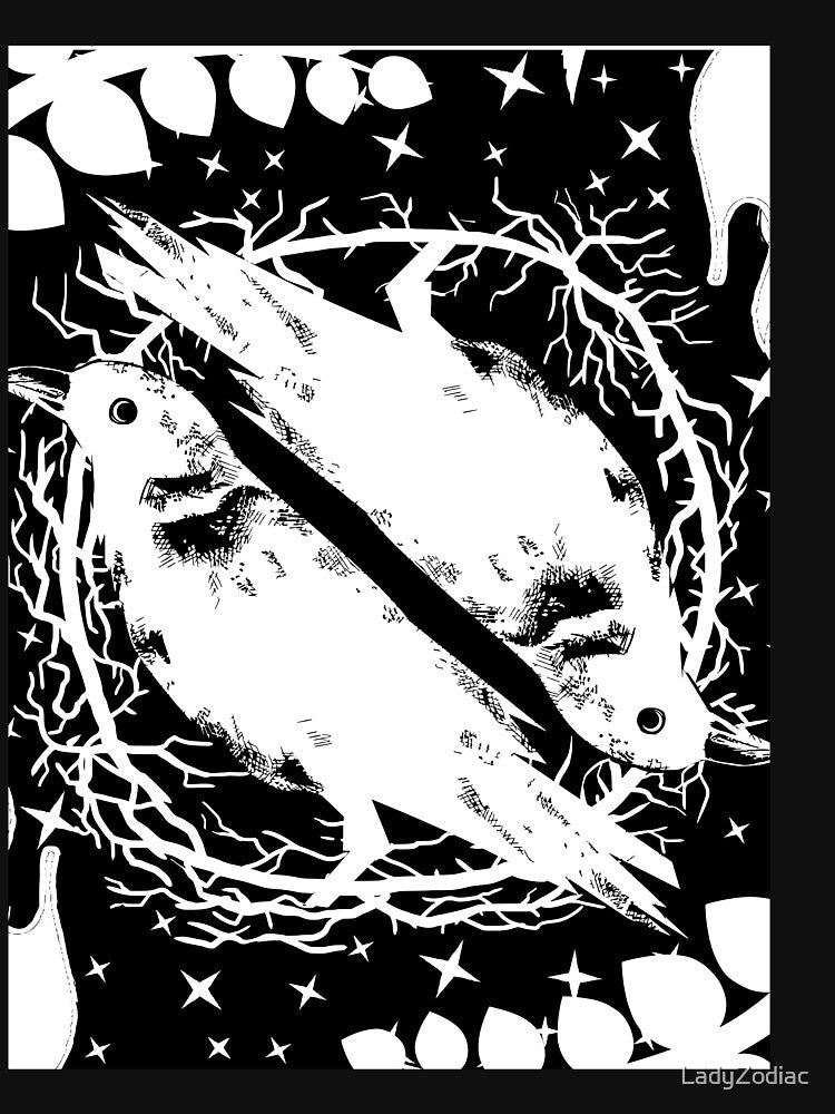 Flaming Ring Of White Raven Feathers by LadyZodiac T-Shirts, Hoodie, Sweatshirt | BlankRebels.com (Image 3)
