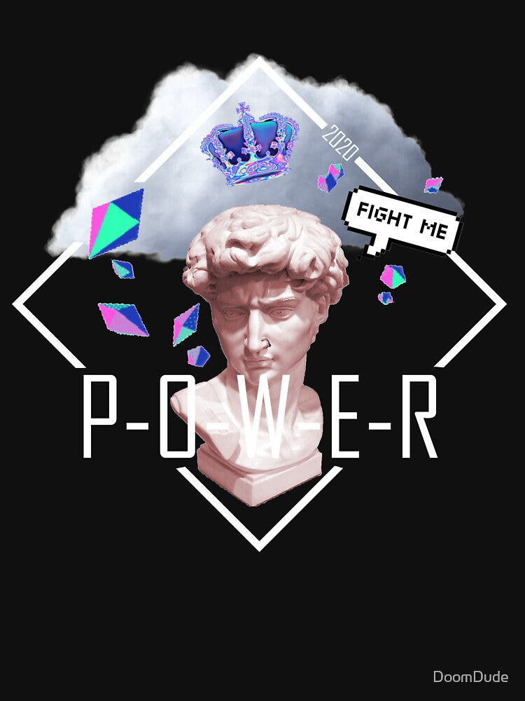 POWER vaporwave aesthetic by DoomDude T-Shirts, Hoodie, Sweatshirt | BlankRebels.com (Image 3)