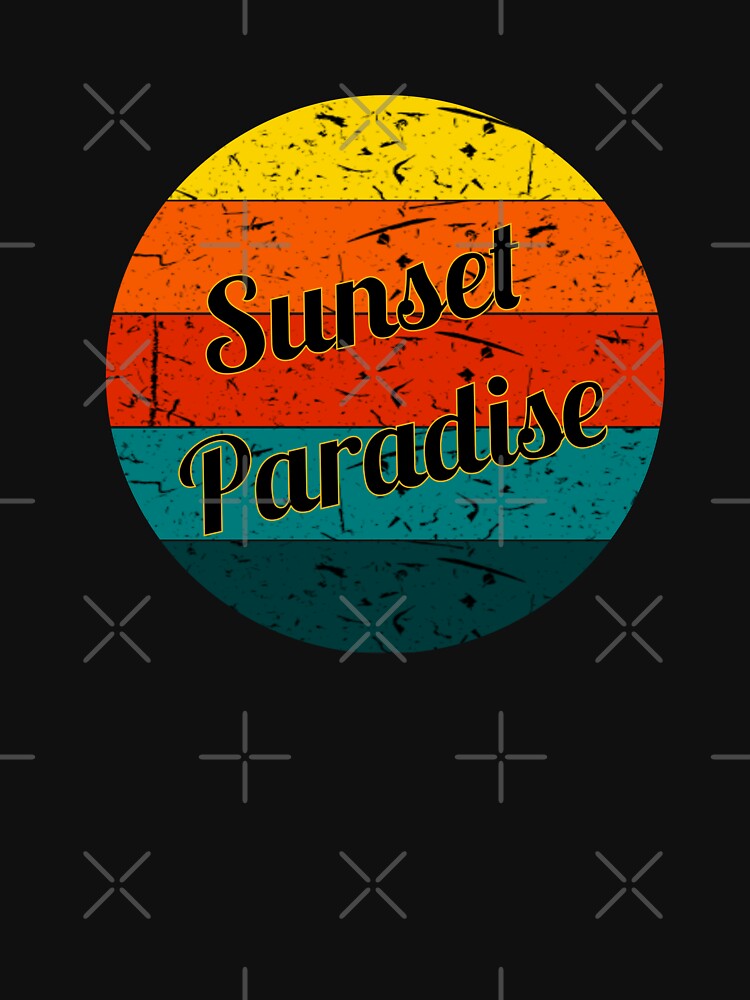 Sunset Paradise | Beautiful Sunset Colorful Cool by ⭐Amazing Arts Designs⭐ T-Shirts, Hoodie, Sweatshirt (Image 3)