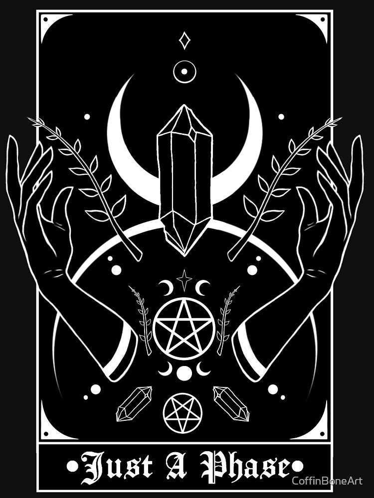 Just a Phase (Black) by CoffinBoneArt T-Shirts, Hoodie, Sweatshirt | BlankRebels.com (Image 3)