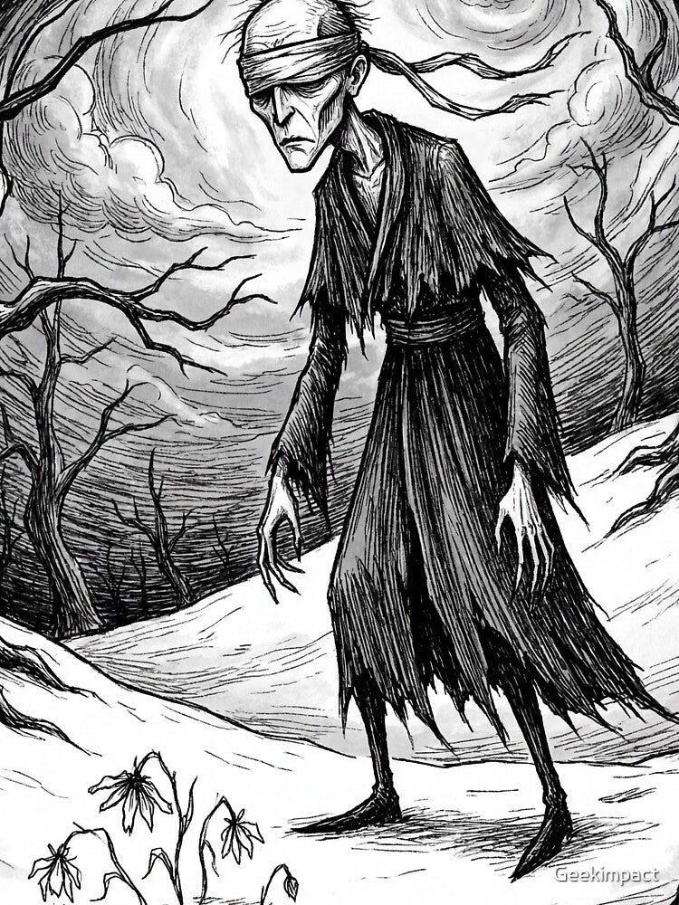 Hodr Winter God Ancient Norse God Gothic style illustration by Vintage Designs + T-Shirts, Hoodie, Sweatshirt (Image 3)
