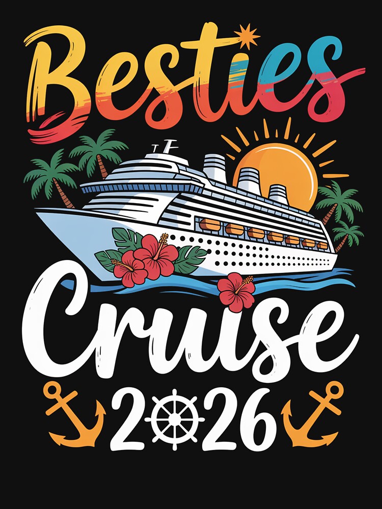 Besties Cruise Trip 2026 Vacation Best Friend Cruising by johnertullio T-Shirts, Hoodie, Sweatshirt (Image 3)