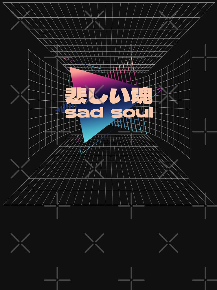 Sad Vaporwave Quote 80s by artworkbyrihen T-Shirts, Hoodie, Sweatshirt | BlankRebels.com (Image 3)