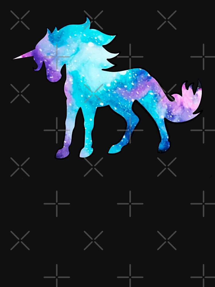 Brave Galaxy Unicorn Silhouette by Lady-Lilac T-Shirts, Hoodie, Sweatshirt | BlankRebels.com (Image 3)