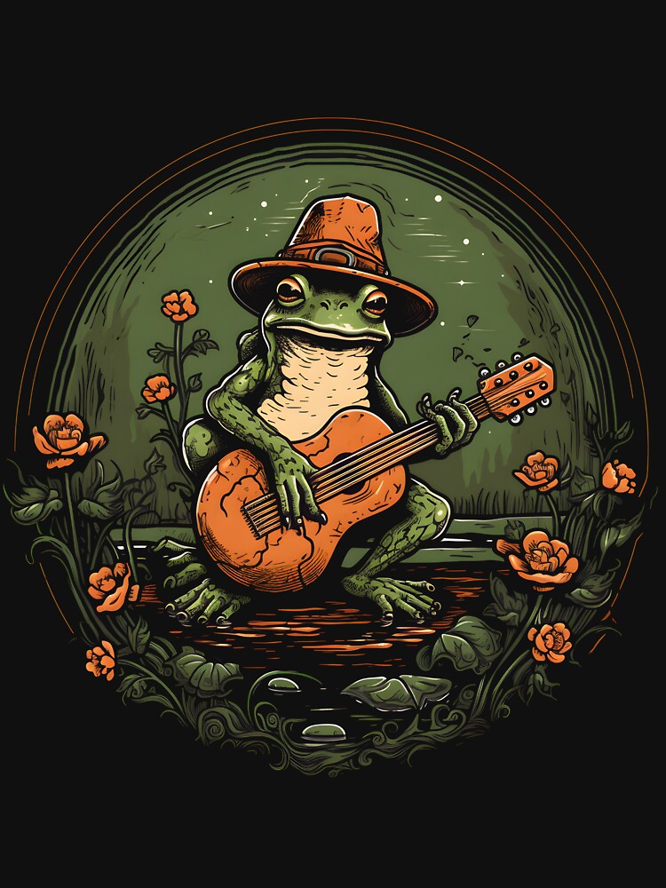Frog Banjo Love: Toadstool & Phrog Cottagecore Aesthetic by anass002 T-Shirts, Hoodie, Sweatshirt | BlankRebels.com (Image 3)