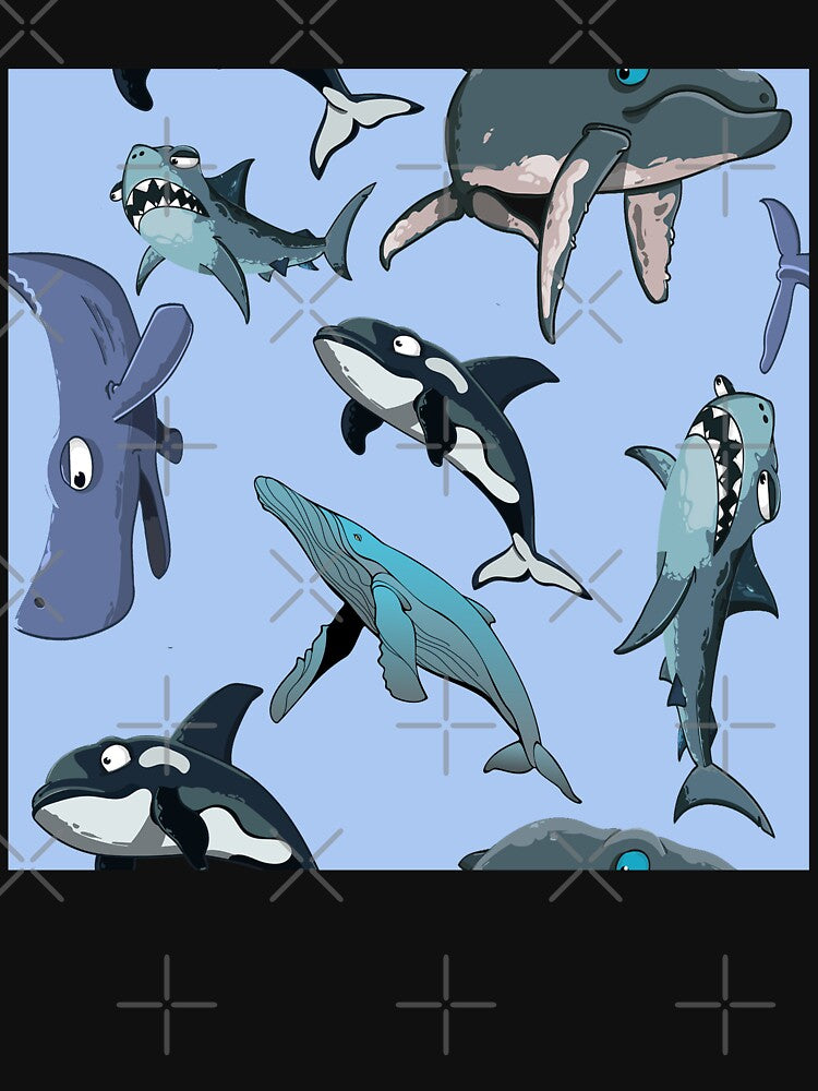 Whale Pattern by virilamissa T-Shirts, Hoodie, Sweatshirt | BlankRebels.com (Image 3)
