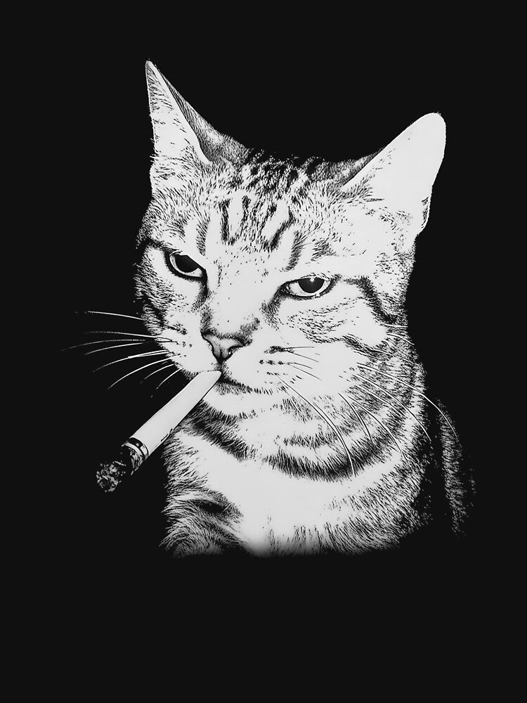 Cat Smoking Meme Funny by MelenebStore T-Shirts, Hoodie, Sweatshirt | BlankRebels.com (Image 3)