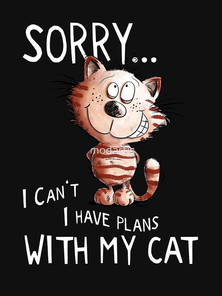 Sorry I Have Plans With My Cat by modartis T-Shirts, Hoodie, Sweatshirt | BlankRebels.com (Image 3)