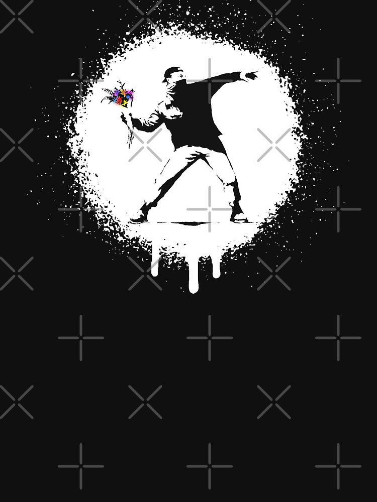 Flower Thrower Rage Banksy Spray Paint Art by WE-ARE-BANKSY T-Shirts, Hoodie, Sweatshirt | BlankRebels.com (Image 3)