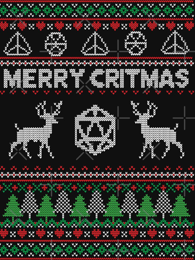 Merry Critmas DND Ugly Sweater - DND by Nimazu T-Shirts, Hoodie, Sweatshirt | BlankRebels.com (Image 3)