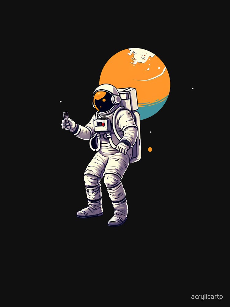 Astronaut Vintage Art by acrylicartp T-Shirts, Hoodie, Sweatshirt | BlankRebels.com (Image 3)