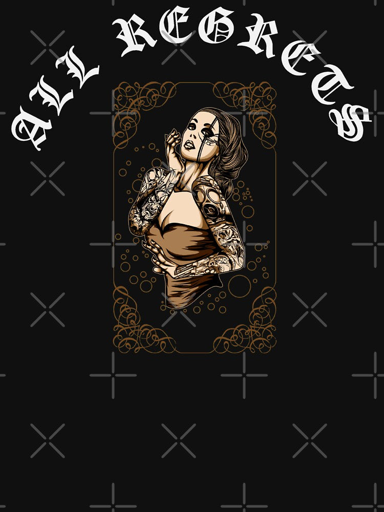 All Regrets Bubbly Gothic Tattoo Girl by darknessjeff86 T-Shirts, Hoodie, Sweatshirt | BlankRebels.com (Image 3)