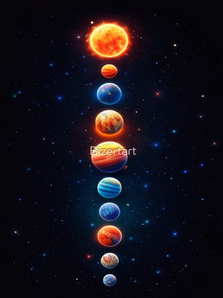 Solar System Minimal Space Art by Bizertart T-Shirts, Hoodie, Sweatshirt | BlankRebels.com (Image 2)