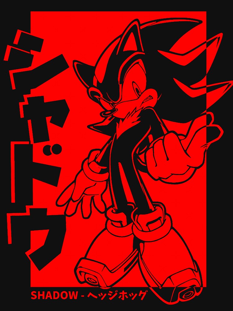 Japanese Shadow The Hedgehog Essential T-Shirt by sueowpekri Hoodie, Sweatshirt | BlankRebels.com (Image 3)