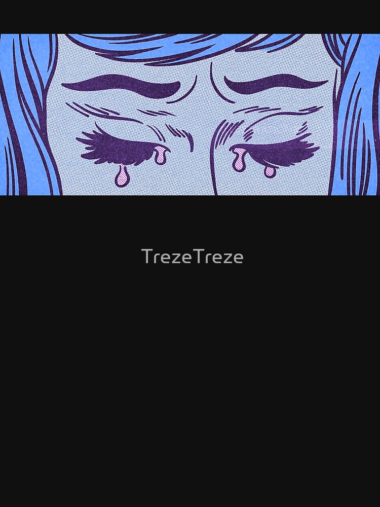 Woman Crying Roy Lichtestein Pastel Goth Edit by TrezeTreze