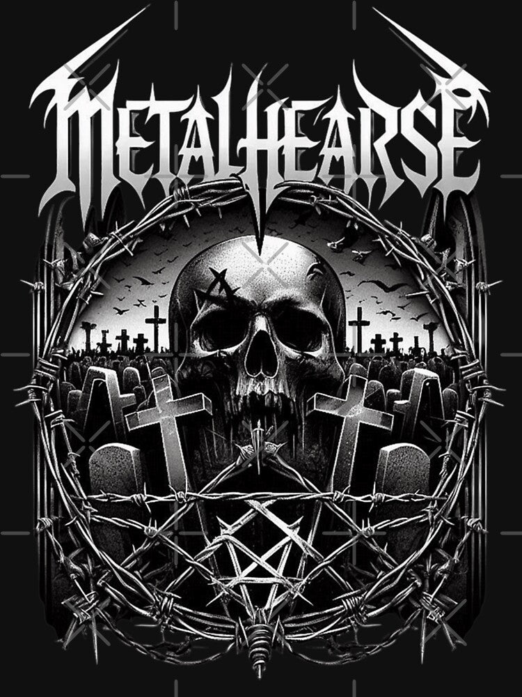 METALHEARSE Black Metal Skull Pentagram Design by DeimosArtIntl T-Shirts, Hoodie, Sweatshirt | BlankRebels.com (Image 3)