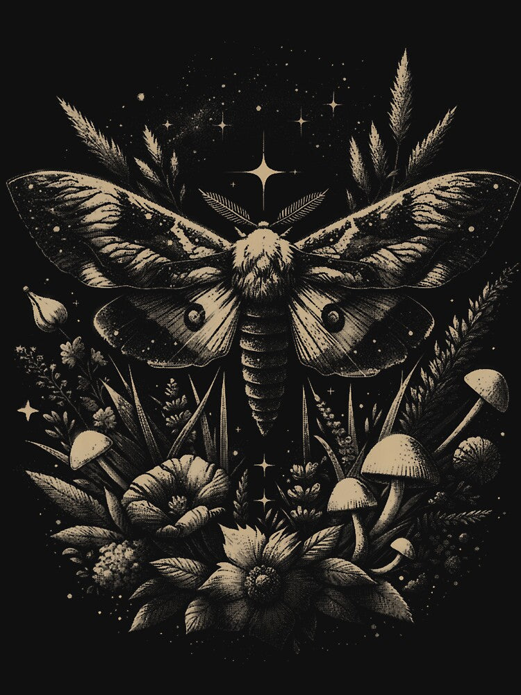 Moth Floral Cute Mushroom Cottagecore by csshowsearesr T-Shirts, Hoodie, Sweatshirt | BlankRebels.com (Image 3)