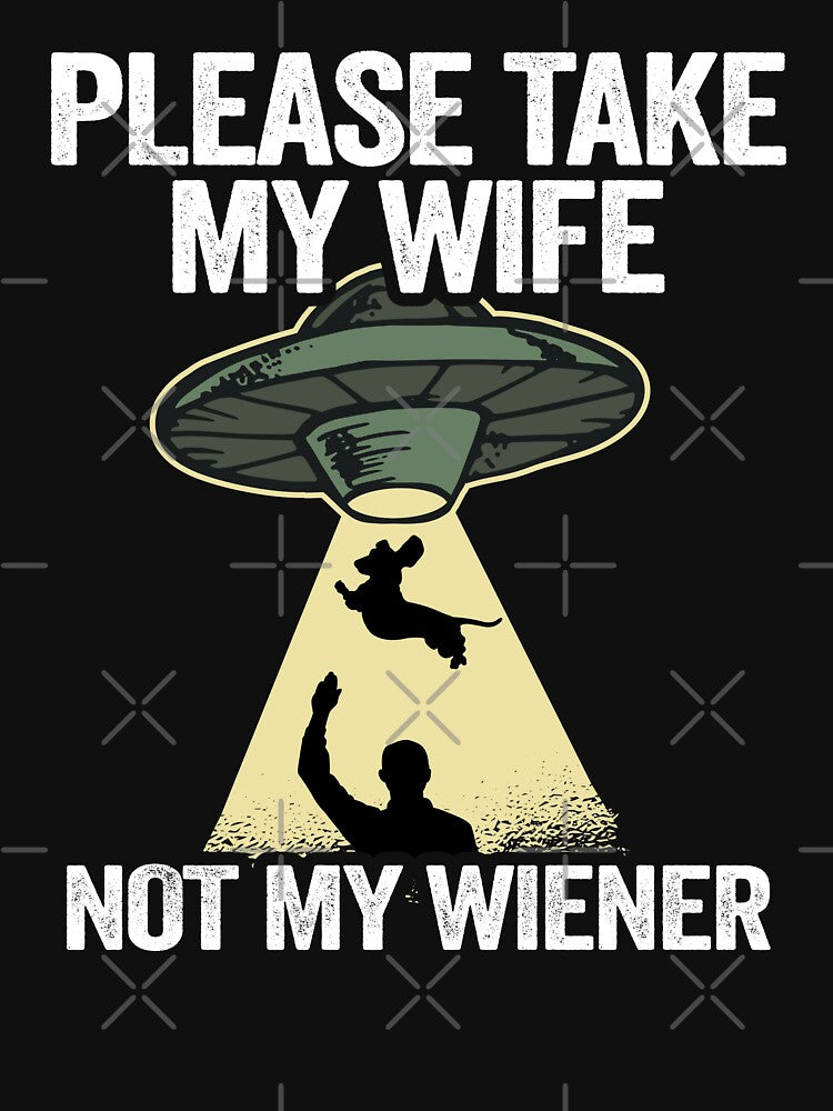Please Take My Wife Not My Wiener Funny Dachshund by Stronzi T-Shirts, Hoodie, Sweatshirt | BlankRebels.com (Image 3)