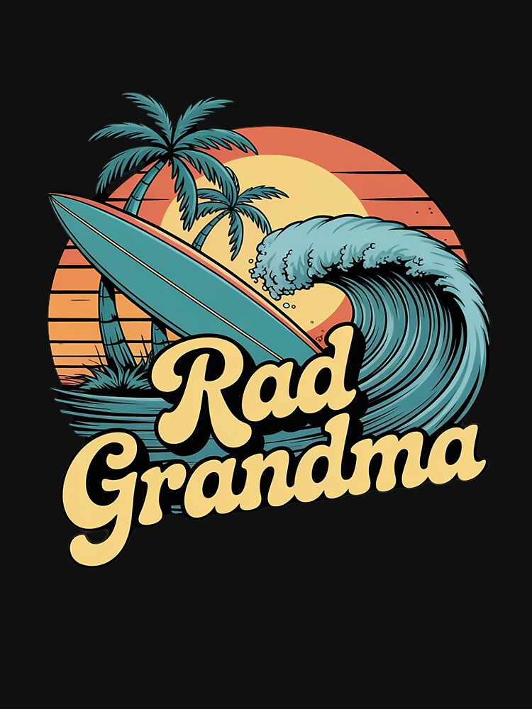 Rad Grandma The Big One 1st Birthday Surf Family Matching by Idarmotar T-Shirts, Hoodie, Sweatshirt (Image 3)