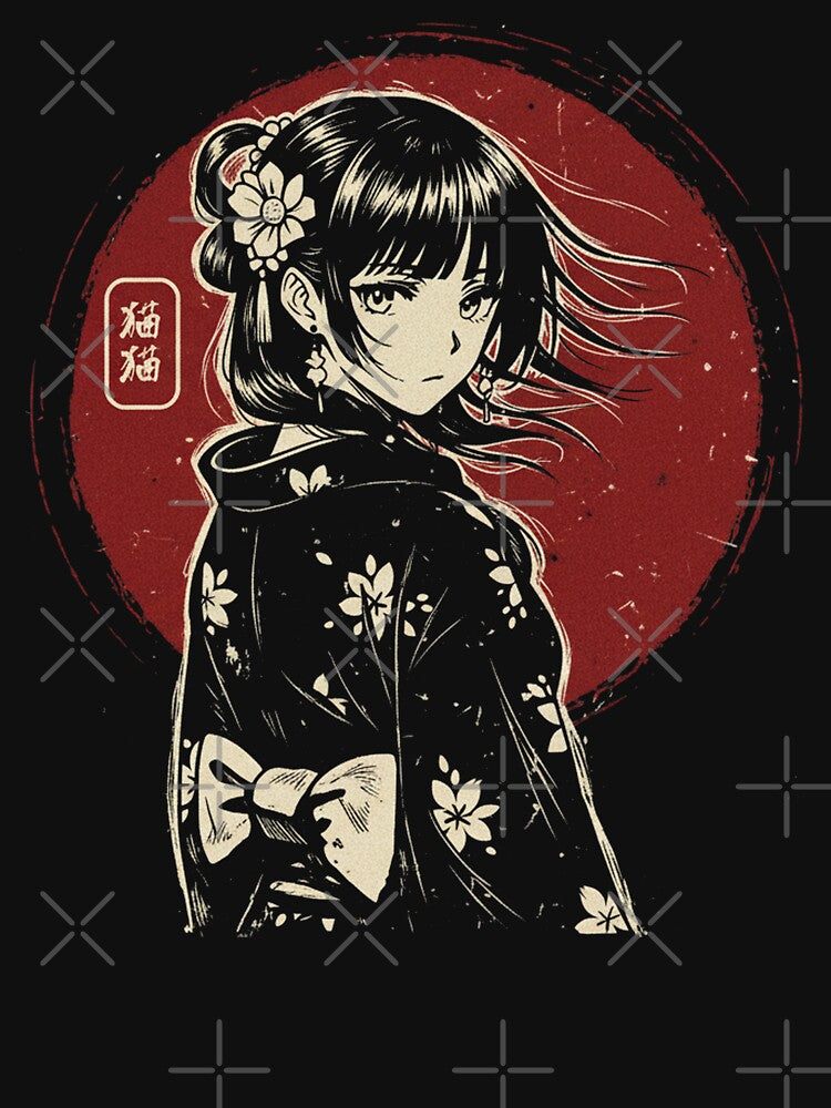 Maomao Windswept Sunset by MadShroomPrints T-Shirts, Hoodie, Sweatshirt | BlankRebels.com (Image 3)