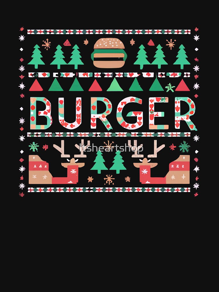 Burger Ugly Christmas Sweater by Itsheartshop T-Shirts, Hoodie, Sweatshirt | BlankRebels.com (Image 3)
