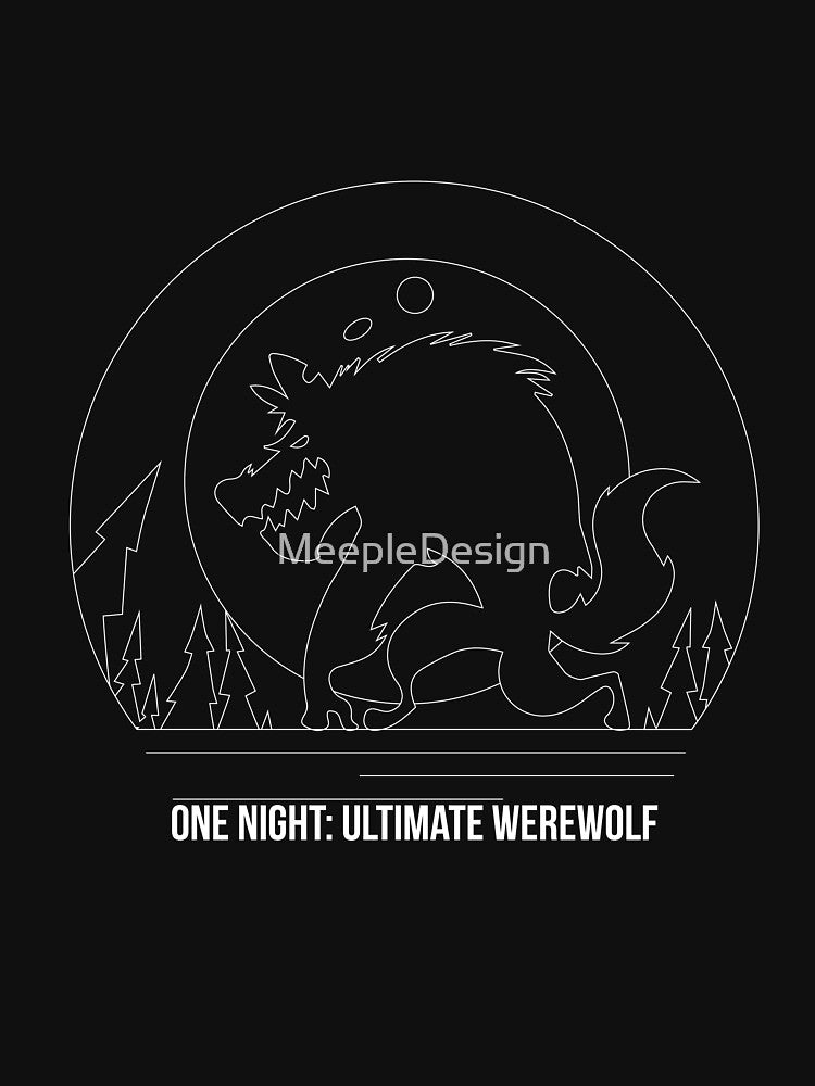 One Night Ultimate Werewolf Minimalist Line Art - Board Game Inspired Graphic - Tabletop Gaming  - BGG by... (Image 3)