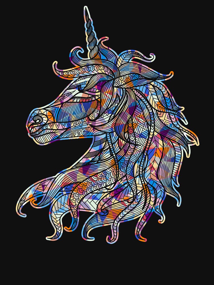 Cool And Awesome Unicorn Geometric by UnknownArtistt T-Shirts, Hoodie, Sweatshirt | BlankRebels.com (Image 3)