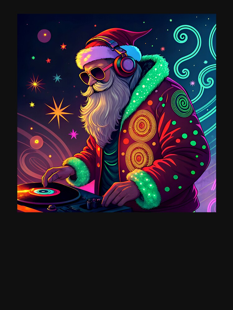 DJ Santa by AhArtMe T-Shirts, Hoodie, Sweatshirt | BlankRebels.com (Image 3)