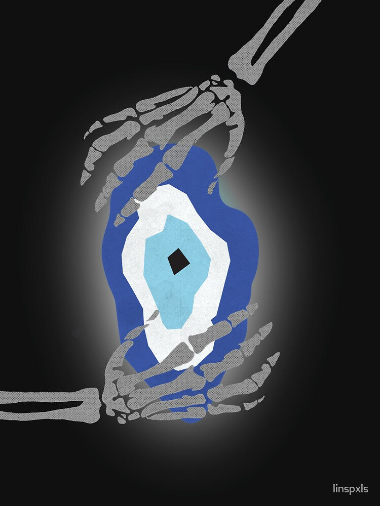 Skull Hands around Evil Eye by linspxls T-Shirts, Hoodie, Sweatshirt | BlankRebels.com (Image 3)
