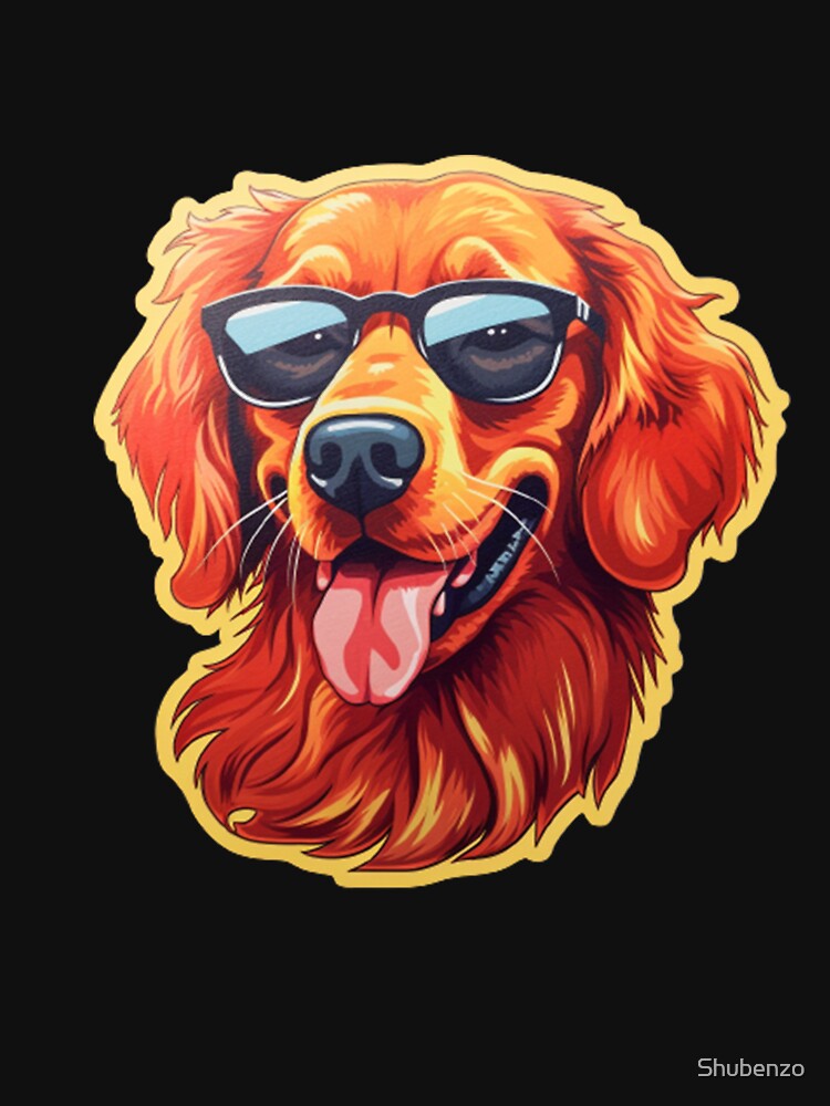 Red Golden Retriever Swag by Shubenzo T-Shirts, Hoodie, Sweatshirt | BlankRebels.com (Image 3)