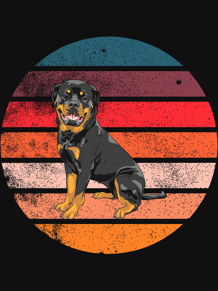 Rottweiler Retro sunset by Way Cool Tees Hoodie, Sweatshirt | BlankRebels.com (Image 3)