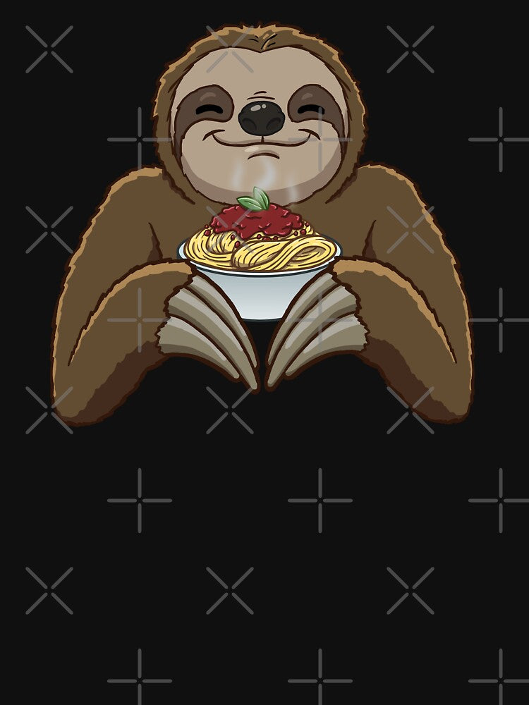 Sloth Spaghetti Bolognese Pasta by jonmlam T-Shirts, Hoodie, Sweatshirt | BlankRebels.com (Image 3)