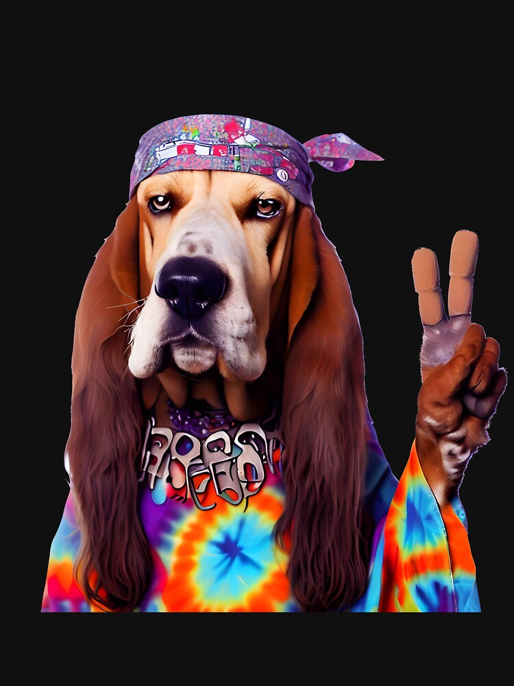 Hippie Hound by Cats and Other Things T-Shirts, Hoodie, Sweatshirt | BlankRebels.com (Image 3)