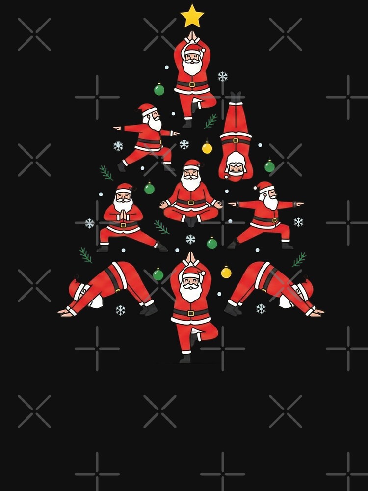 Humorous Santa Yoga Christmas Tree by chattsuede