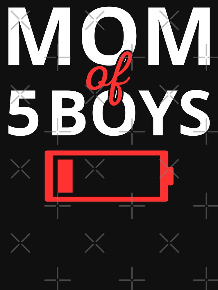 Tired Mom Of 5 Boys II by Lemon Pepper T-Shirts, Hoodie, Sweatshirt | BlankRebels.com (Image 3)