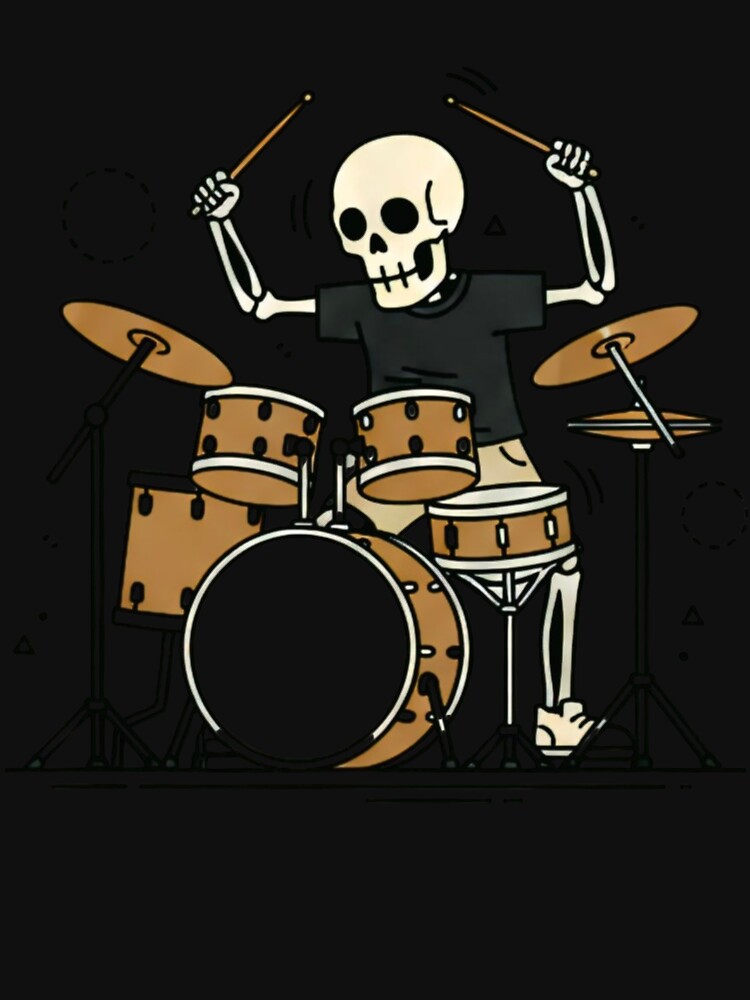 DRUMMER Minimalist Skeleton Streetwear Art T-Shirts, Hoodie, Sweatshirt