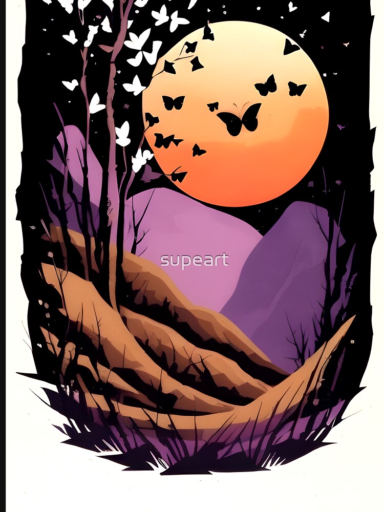 Minimalist Landscape Butterfly: A Stunning Addition to Your Home Decor by supeart T-Shirts, Hoodie, Sweatshirt (Image 3)