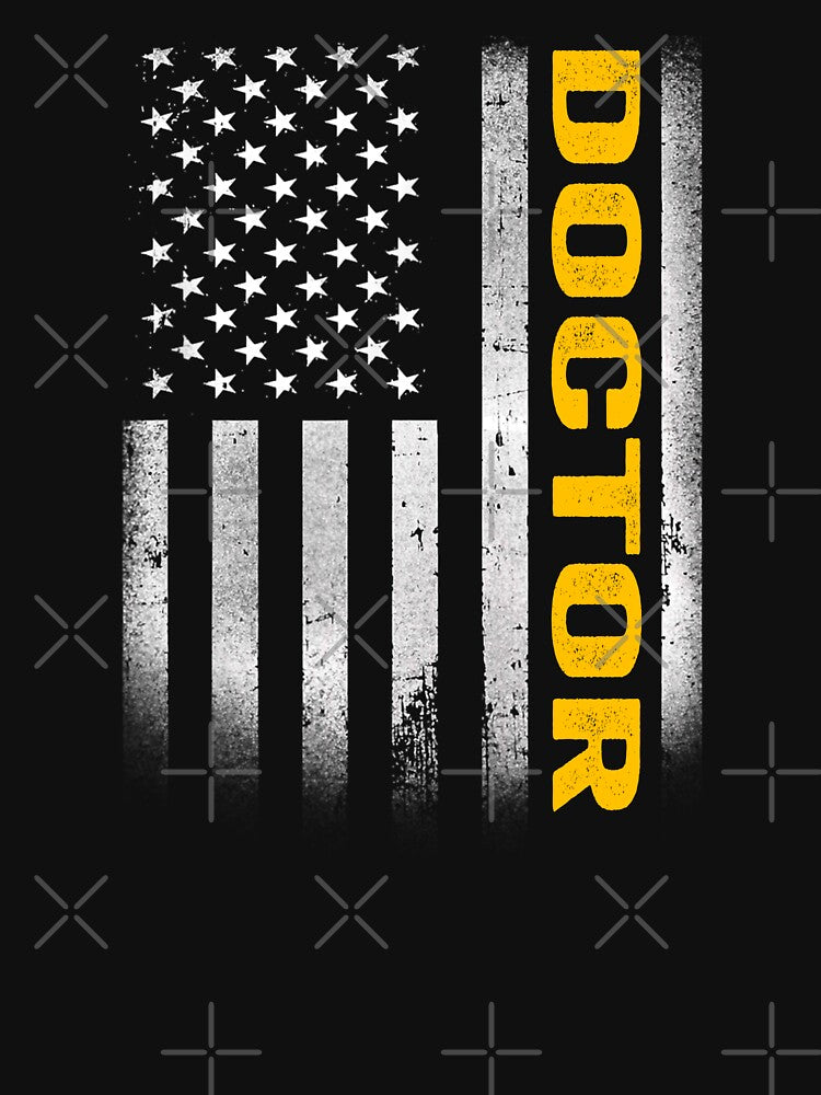 doctor Dad American Flag, Vintage USA doctor American Flag, doctor Dad Mens Womens Girls Christmas Fathers Day... (Image 3)