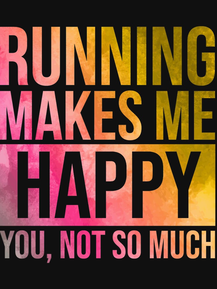 Running Makes Me Happy in Watercolo| Perfect Gift by sherricam T-Shirts, Hoodie, Sweatshirt | BlankRebels.com (Image 3)