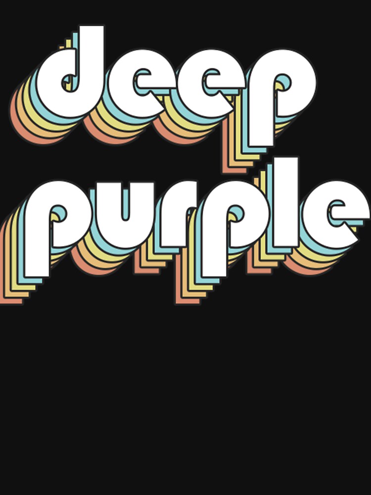 Deep Purple - Retro Rainbow Typography Faded Style by PatrickGoddu T-Shirts, Hoodie, Sweatshirt | BlankRebels.com (Image 3)