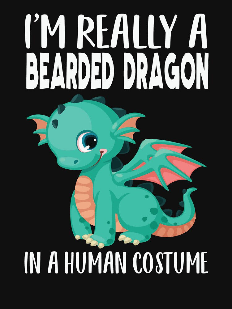 I'm Really A Bearded Dragon In A Human Costume Funny Halloween by Teapot-art T-Shirts, Hoodie, Sweatshirt (Image 3)