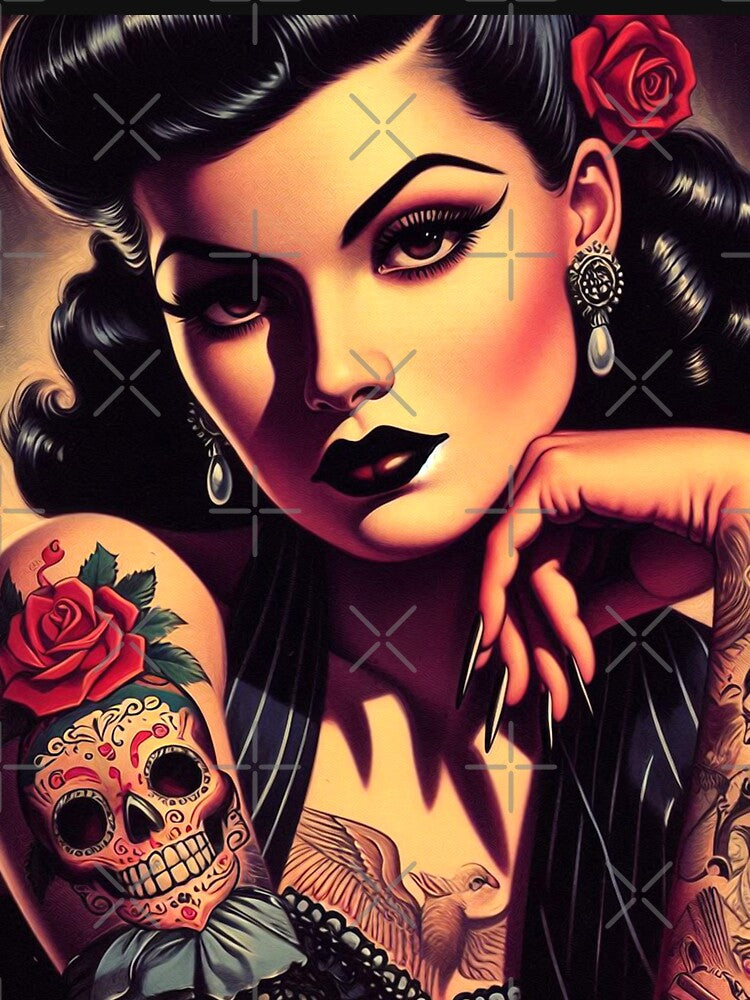 Cute Tattooed Goth Girl by PulpVintage T-Shirts, Hoodie, Sweatshirt | BlankRebels.com (Image 3)