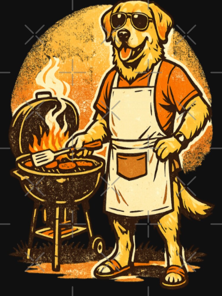 BBQ Labrador Dad Retro Grill Gift by PawPrintCustom T-Shirts, Hoodie, Sweatshirt | BlankRebels.com (Image 2)