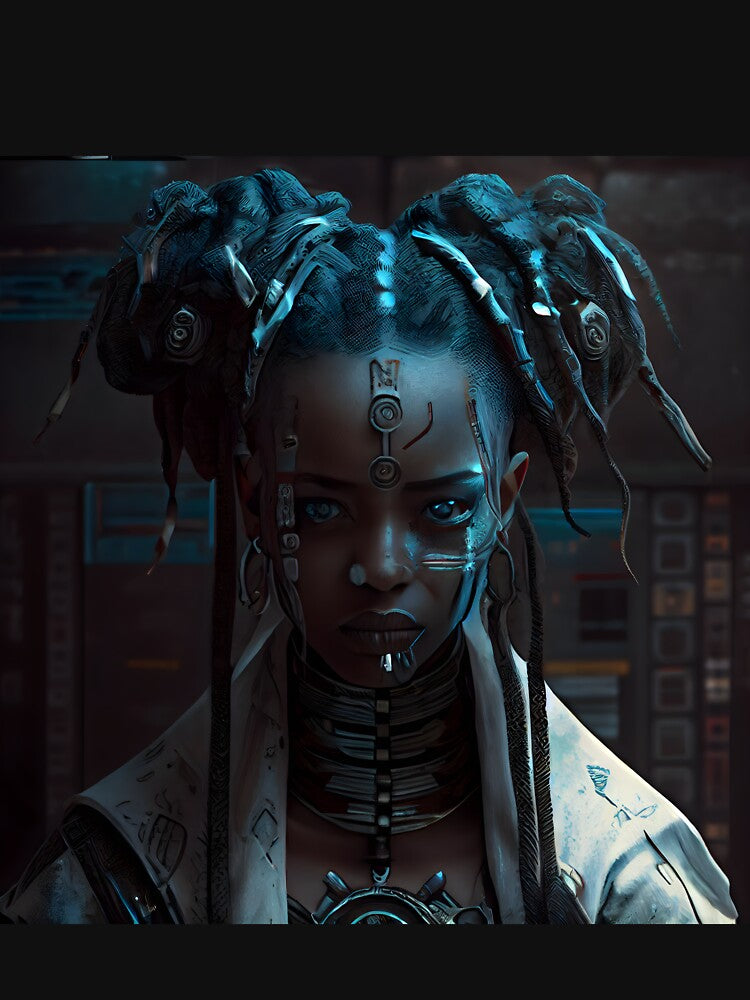Mystic Cyberpunk Priestess by EssonDigital