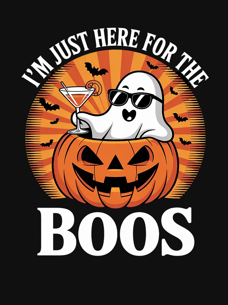 I'm Just Here For The Boos Ghost Retro Groovy Halloween by KotexTemu T-Shirts, Hoodie, Sweatshirt | BlankRebels.com (Image 3)