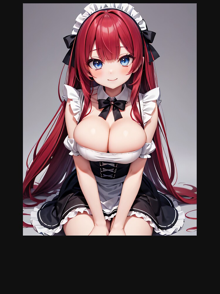 Red Haired Classic Maid by EnchantedAnime T-Shirts, Hoodie, Sweatshirt | BlankRebels.com (Image 3)