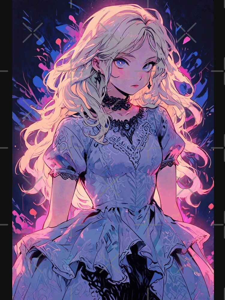 Neon Gothic Anime Girl by zerocult T-Shirts, Hoodie, Sweatshirt | BlankRebels.com (Image 3)