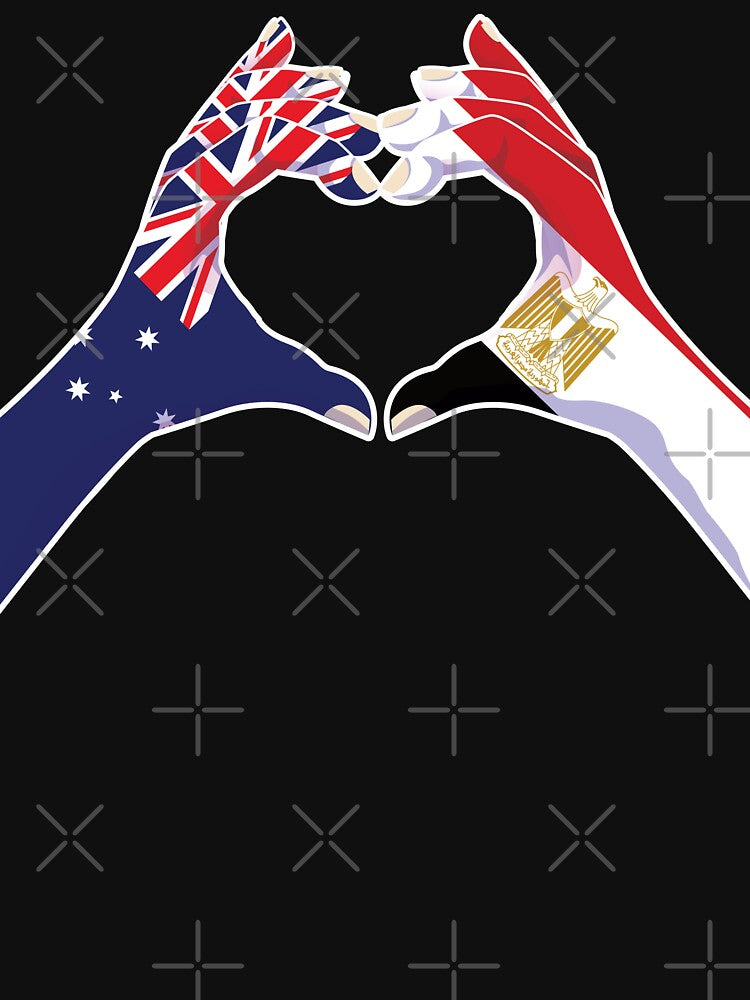Egypt Egyptian Australian Australia Love Heart Peace by FlagX