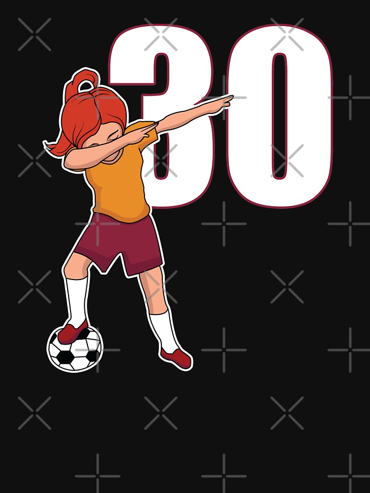 Awesome Soccer Player Girl Number 30 Soccer Athlete Women Athletic Sports Team by VollLaser