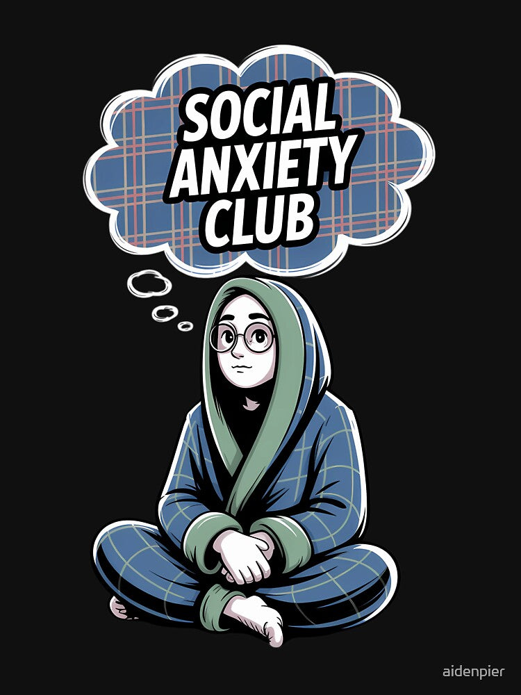 Social Anxiety Club Anxious and Depression Aware by aidenpier T-Shirts, Hoodie, Sweatshirt | BlankRebels.com (Image 3)